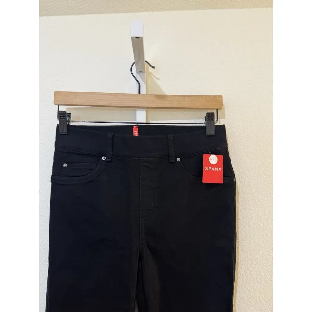 SPANX 20326Q Petite Flare in Clean Black Pull-on Stretch Jeans Size S Petite